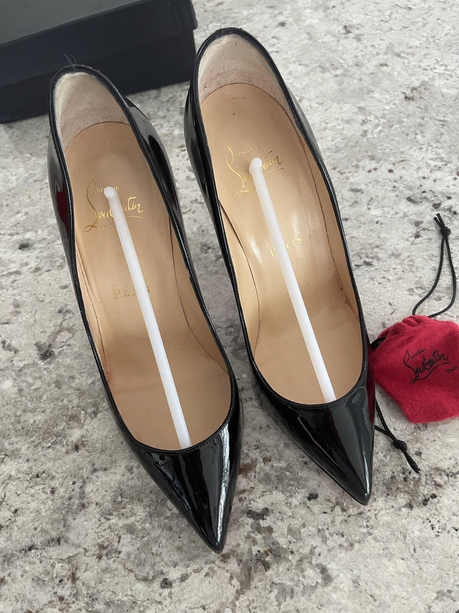 Christian Louboutin Pigalle 100 Black Leather Pumps EU 37 US | eBay