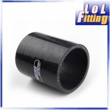 US SHIP 2.375" 60mm ID Straight Silicone Hose Pipe Turbo Coupler Tube Black 4PLY