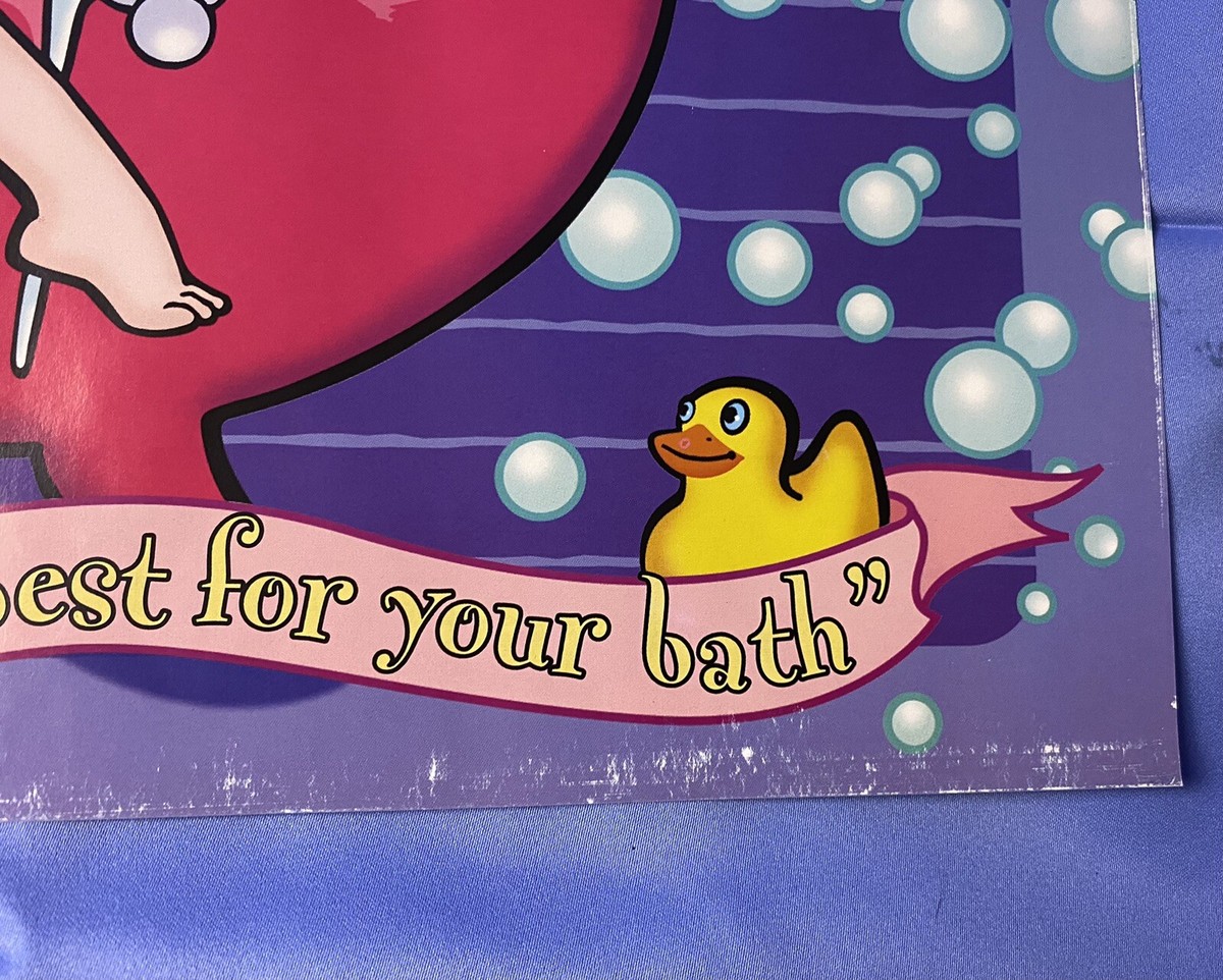 Vintage 1998 Betty Boop Bubble Bath Poster - 