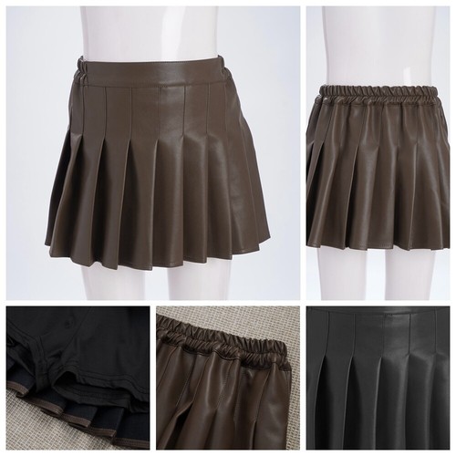 Kids Girls Skirt Birthday Miniskirt Shiny Metallic Short Dress Family Leather - Picture 6 of 30