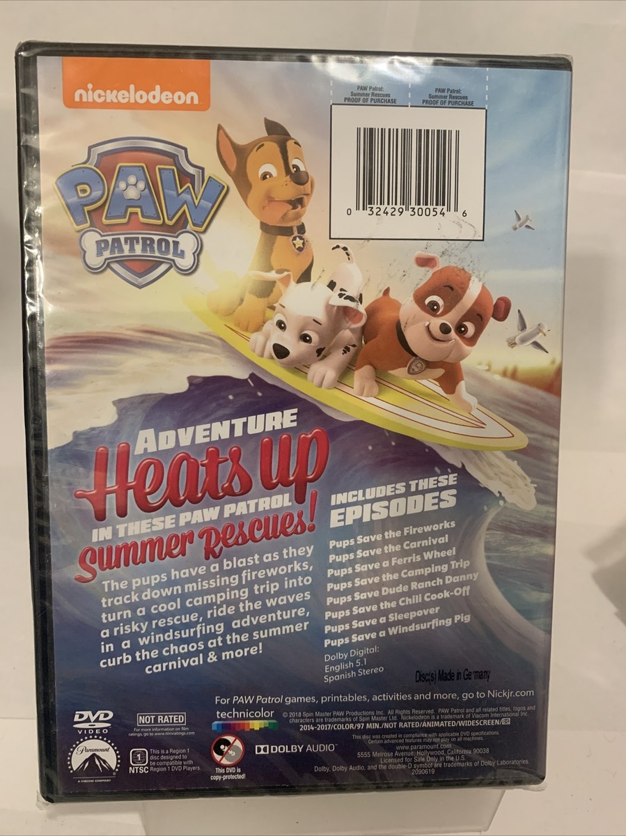 Paw Patrol: Summer Rescues (DVD) Brand New Sealed