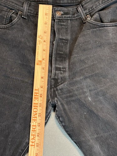 Levi's 501 Jeans Men's 36x32 Black Denim Straight Button - Picture 10 of 12