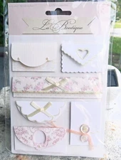 K&Company RARE La Boutique Folding Tag Envelopes, Scrapbooking Journal Sticker