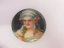 VINTAGE ADVERTISING POCKET MIRROR CELLULOID  WHITE LOAF FLOUR  471-R