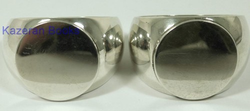 Paar Sampson Mordan & Co massive Sterlingsilber Serviette Serviette Siegelringe - Bild 5 von 19