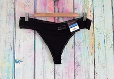 Women's NOBO No Boundaries Micro Thong XXL, XXXL Black Panties Underwear NWT