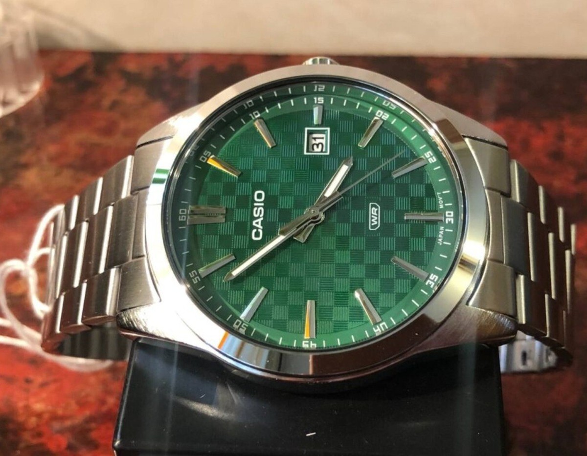 Casio Orologio da uomo analogico standard al quarzo con quadrante verde menta in acciaio inossidabile MTP-VD03D-3A2 acquista in modo economico - spedizione gratuita, recensioni reali con foto