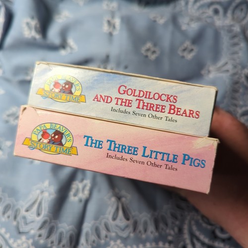 RARE OOP LOT of 2 Papa Beaver's Story Time VHS Tapes Nickelodeon 1997 TESTED! - Picture 7 of 8