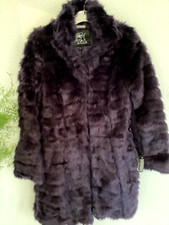 Jmstar By Julien Macdonald. Fabulous Dark Purple Faux Fur Fitted Coat. Size 8