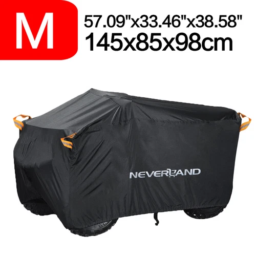 Black Universal ATV Cover Outdoor Waterproof Rain Dust UV Resistant Protection