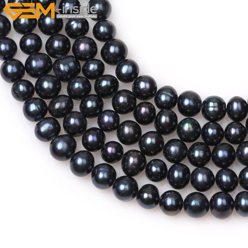 Pink White Black Freshwater Pearl Stone Round Loose Beads Jewelry Making 15" 6mm - Picture 26 of 27