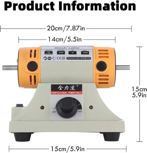350W Adjustable Speed Bench Grinder Polishing Machine For Woodworking Jade cut - Picture 2 of 8