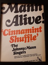 Johnny Mann Singers Cinnamint Shuffle Rare Original Promo Poster Ad Framed!