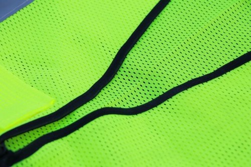 NEW Security Safety Vest w/ LIME MESH High Visibility Reflective Stripes - Picture 5 of 7