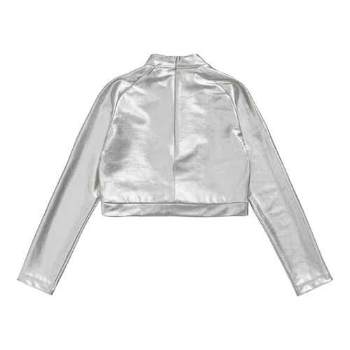Kids Girls Crop Tops Long Sleeve Turtleneck Shirt Ballet Gymnastics Dancewear - Picture 150 of 265