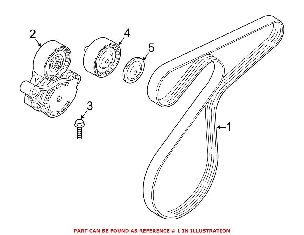 Genuine OEM Serpentine Belt For BMW 11288573253 | eBay