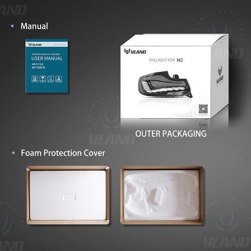 VLAND getönte OLED GTS Rücklichter für 2014–2020 BMW 2Ser F22 F23 F87 230i 228i - Bild 14 von 19