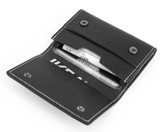 men women wallet purse cow Leather Pocket bifold Card holder bag case black H340