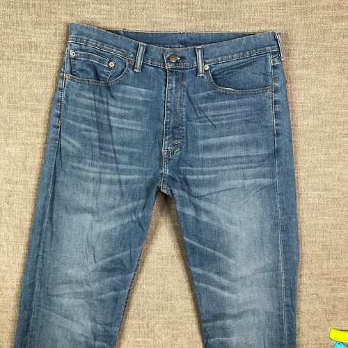 Levi's Jeans Herren 34x34 Blau 505 Regular Fit Gerades Bein Medium Wash Etikett 36x34