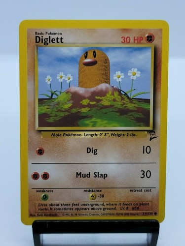 Diglett 71/130 Base Set 2 Common Pokemon TCG Card WOTC Vintage - Picture 1 of 2