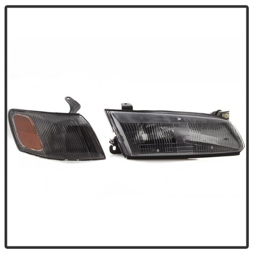 Black 4pc Headlights with Corner Lights for 97-99 Toyota Camry by xTune - 第 2/10 張圖片