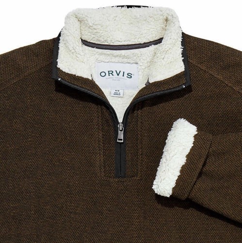 sherpa lined mens pullover
