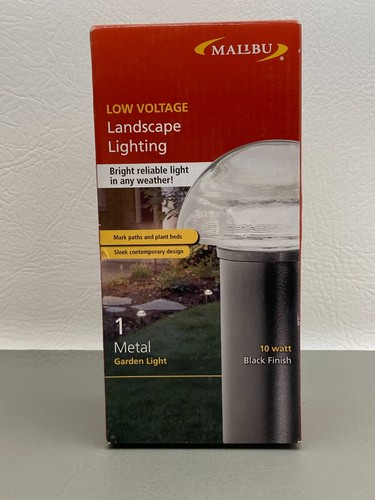 MALIBU 10W Low Voltage Outdoor MUSHROOM Walk Light Metal Glass Top CL711 New