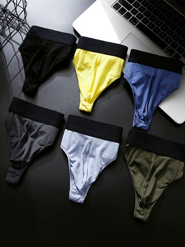 Underwear Lingerie Sexy Panties T-Back Men Briefs G-String Thongs Breathable - Picture 20 of 26