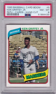 1990 Baseball Card Boom #5 KEN GRIFFEY JR. PSA 8 NM/MT tough