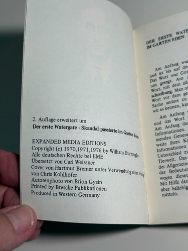 William S. Burroughs – Electronic Revolution / Die elektronische Revolution - Picture 5 of 6