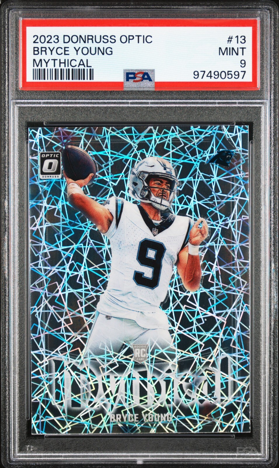 2023 Panini Donruss Optic - Mythical Bryce Young #13 (ROOKIE CASE HIT SSP) PSA 9