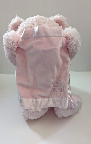 Baby Gund My First Teddy PEEK A BOO Bear PINK Plush Animated Talking w/ Blanket - Picture 10 of 12