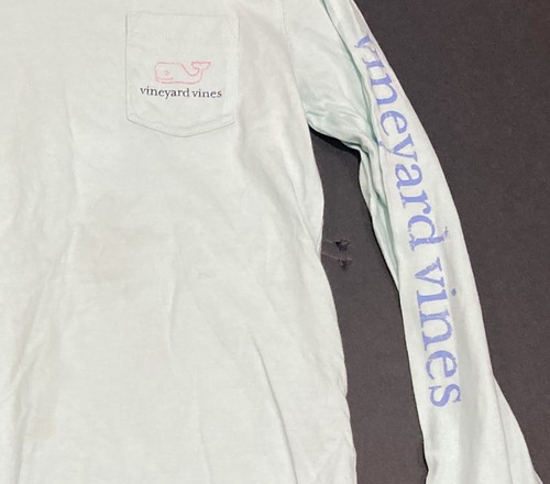 Girl's Vineyard Vines Mint Green Whale Top Size M 10-12 EUC - Picture 5 of 5