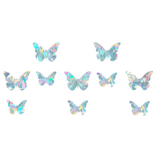 10 Sheets Alerte Aux Colibris Stickers Fenêtre Étanche S'accroche - Photo 6/12