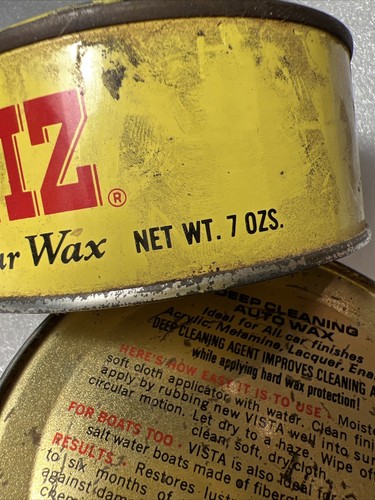 2 Vintage VISTA/SIMONIZ Autowachs/Tiefenreinigung, USA 60ER JAHRE Auto Erinnerungsstücke - Bild 9 von 18