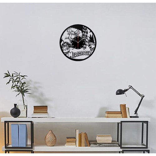 Vinyl Clock Madagaskar Wall Clock Unique Art Vinyl Record Wall Clock 1491 - Bild 2 von 12