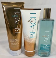 Bath Body Works At The Beach Set Body Wash 10oz, Body Cream 8oz,Body Mist 8oz