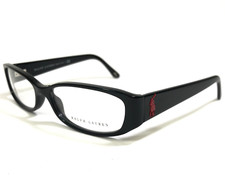 Ralph Lauren Eyeglasses Frames RL6046 5001 Black Red Logo Rectangular 53-14-135