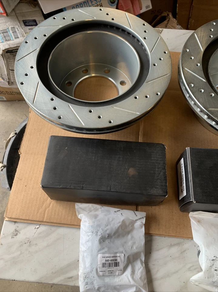 DFC 后刹车转子 左右 带垫 适用于 2003 - 2008 道奇 Ram 1500 2500 3500 — 第 4/4 张图片