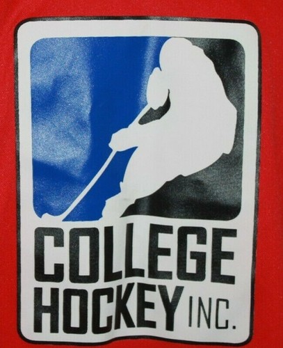 COLLEGE HOCKEY Inc NCAA Hockey Recruiting Bauer Logo Jersey XL Red/White EUC - Picture 3 of 7