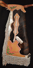 Custom Made Leather Chaps/Brindle Rodeo Royalty Chaps/Made In USA