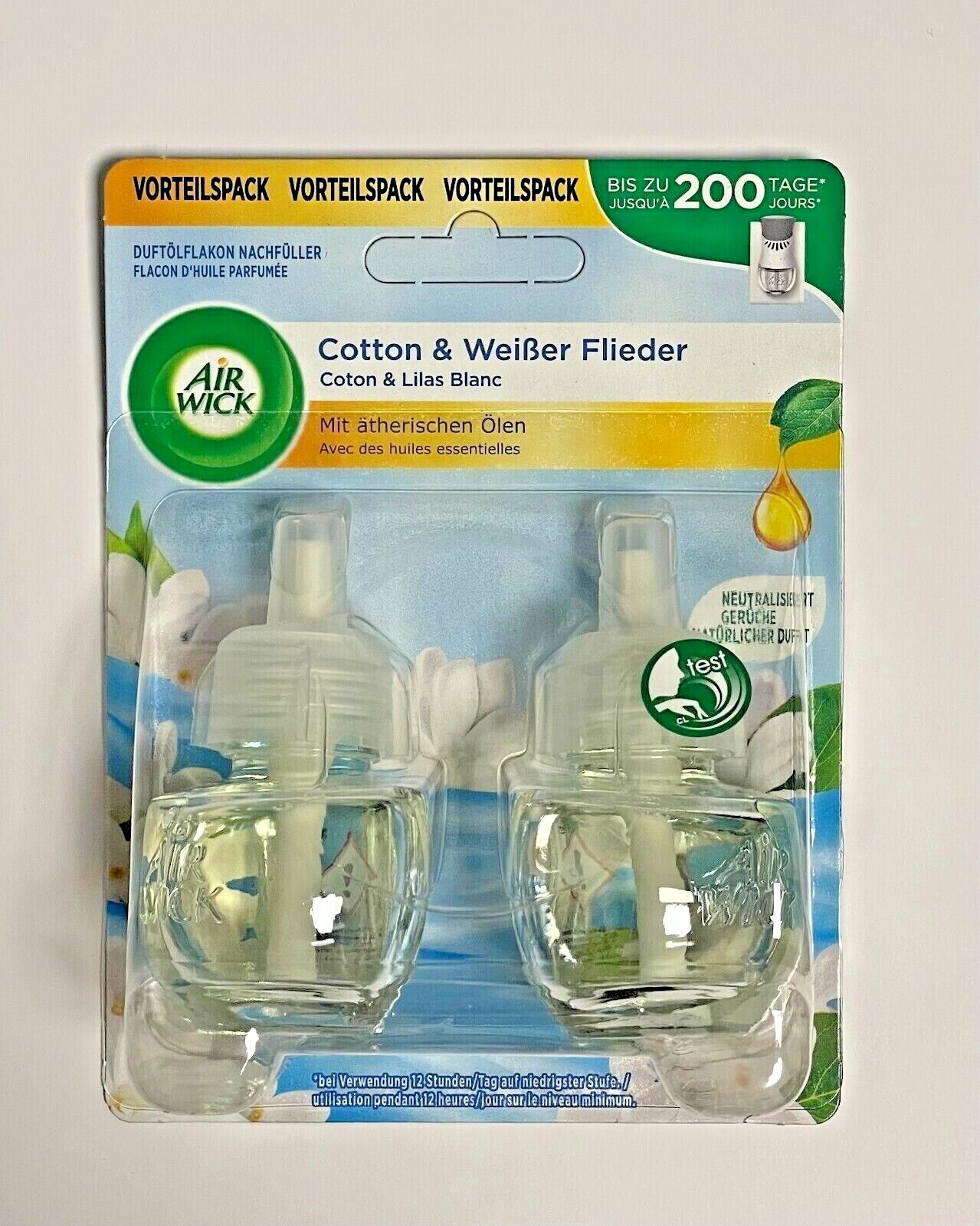 AirWick Lufterfrischer Duftstecker Cotton & Weißer Flieder