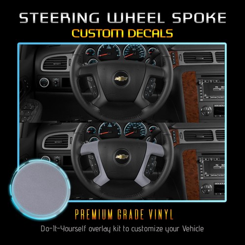 Cubierta de calcomanía con superposición de radios de volante apta para Chevy Tahoe 2007-2013 - mate plana - Imagen 12 de 18