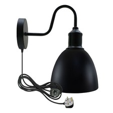 2m Plug In Wall Light Vintage Wall Sconce Lamp Indoor E27 Living Room Hallway