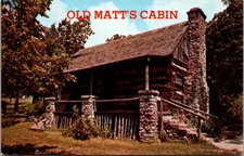Old Matt's Cabin The Shepherd of the Hills Harold Bell Wright Chrome Postcard