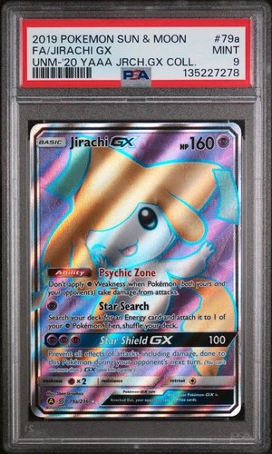 Jirachi Gx Pokemon Sun & Moon Unified Minds 79a/236 PSA 9