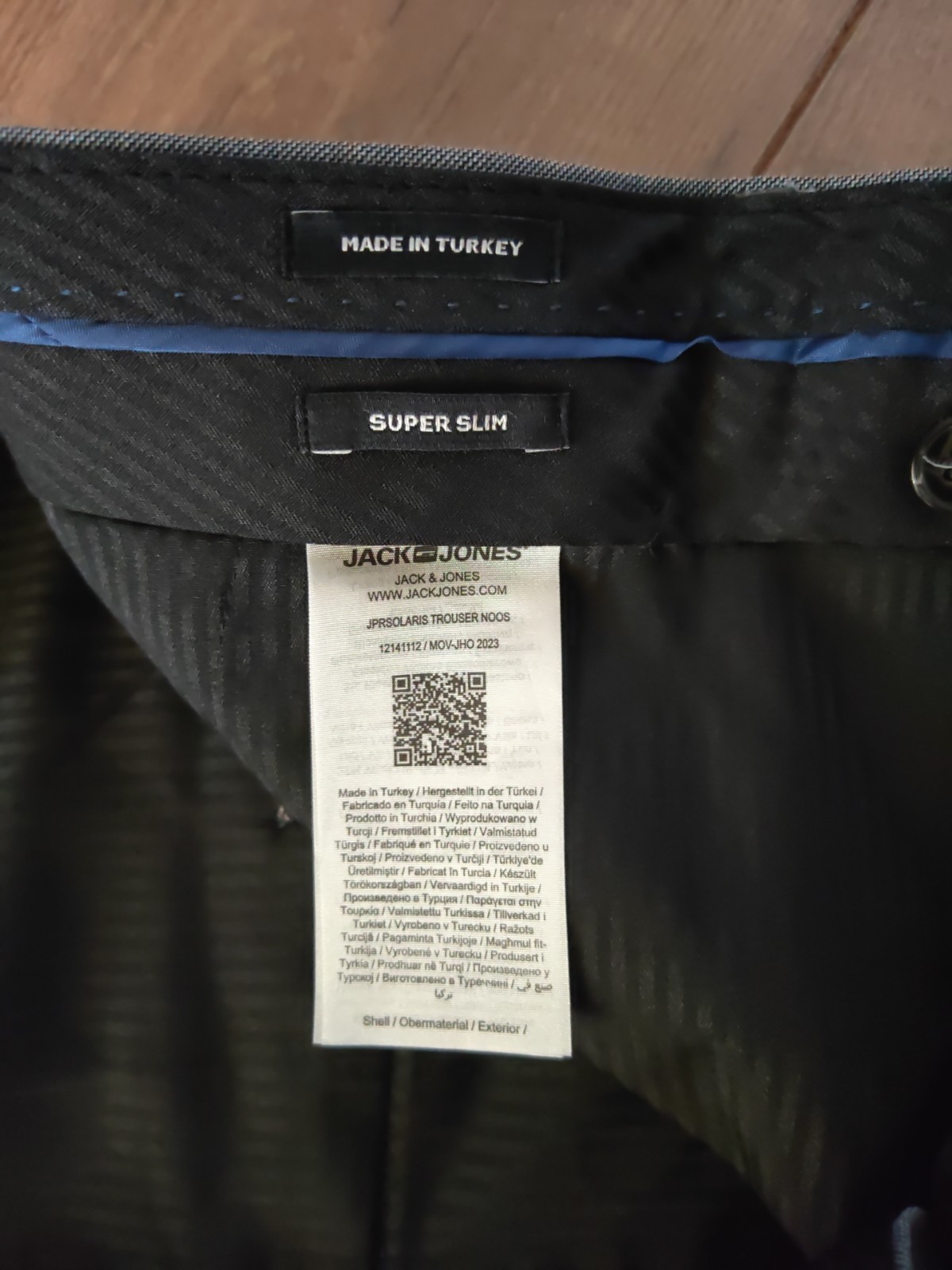 Jack And Jones  Light Grey Melange Super Slim Trousers  Size 38R RRP £60 BNWT image 5