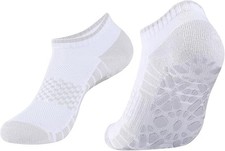 5 Pairs Womens Pilates Yoga Grip Socks Non Slip Ankle Cushioned Gym Size 5-8