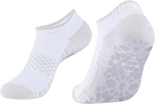 5 Pairs Womens Pilates Yoga Grip Socks Non Slip Ankle Cushioned Gym Size 7-10