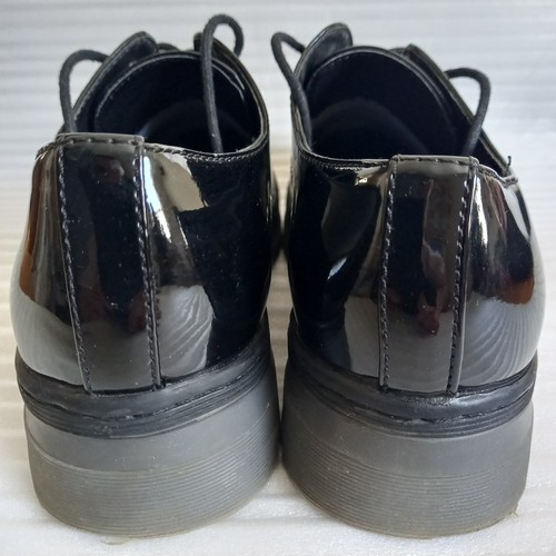 Girls 'Audrey' Shoes - LILLEY - Patent Faux Leather with Laces (Size: UK6/EU40) - Picture 5 of 11